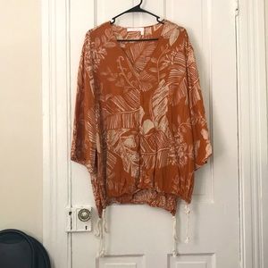 See By Chloé Foliage Print Blouse with Draw String